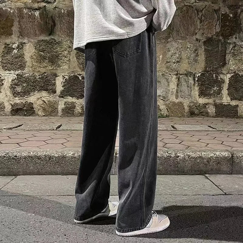 Men's Wide Leg Denim Jeans for Casual Everyday Wear