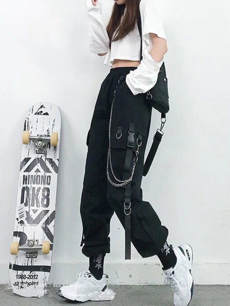 Unisex Cargo Joggers with Chain and Lined Style Options