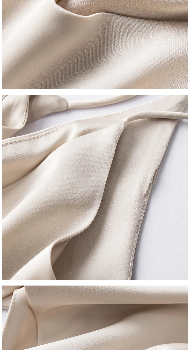 Women's Draped Camisole with a V Neckline and Thin Shoulder Straps