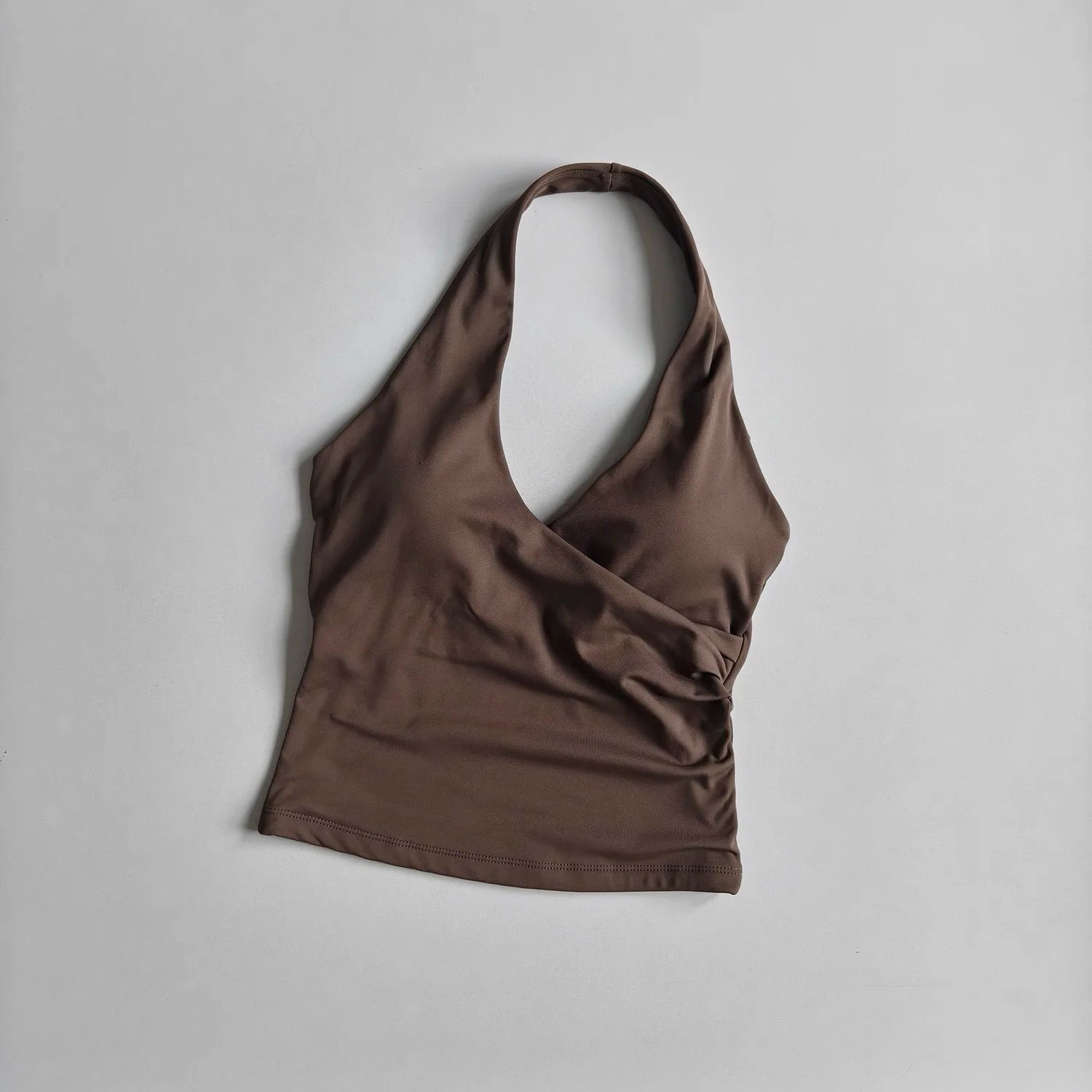 Women's Wrap Front Halter Neck Tank Top