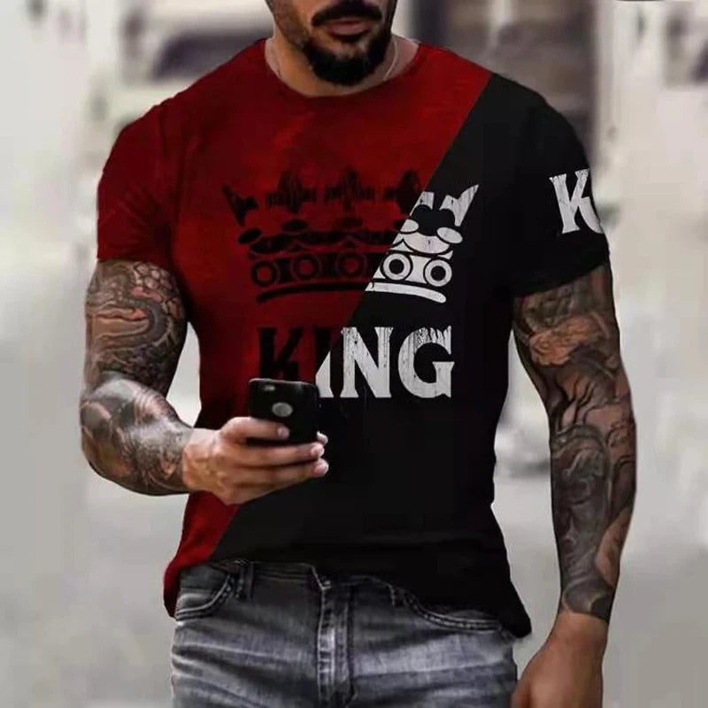 Graphic Crew Neck Short Sleeve Casual Pullover T Shirt