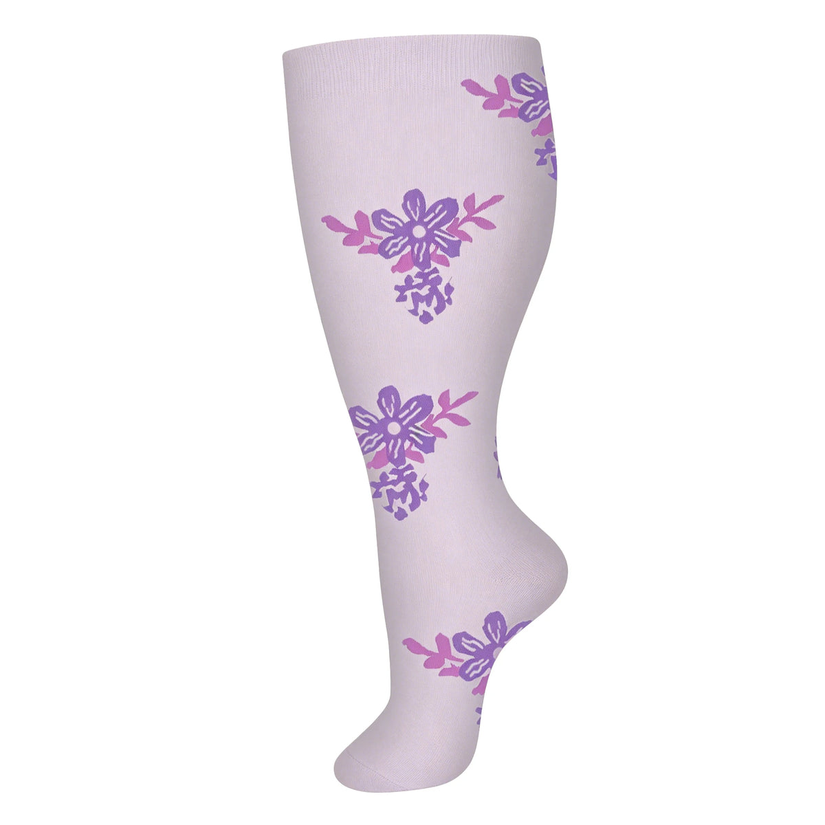 Plus Size Knee High Compression Socks with Pattern Options
