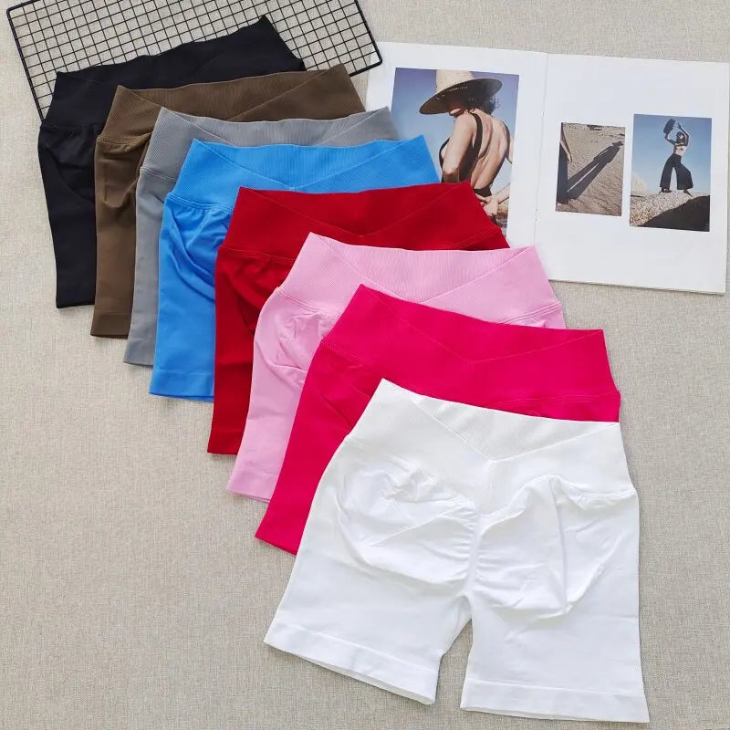 Women's Cross Back Bra And Shorts Yoga Set
