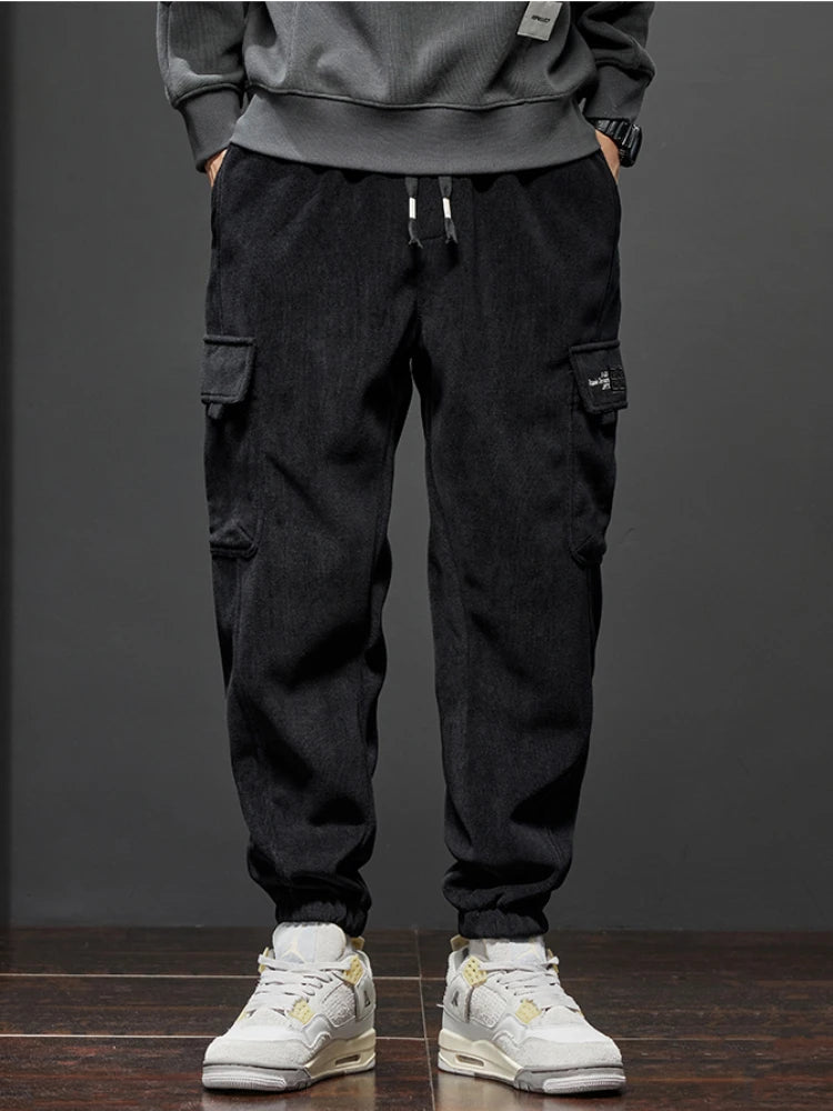 Men's Multi Pocket Elastic Waist Casual Cargo Pants