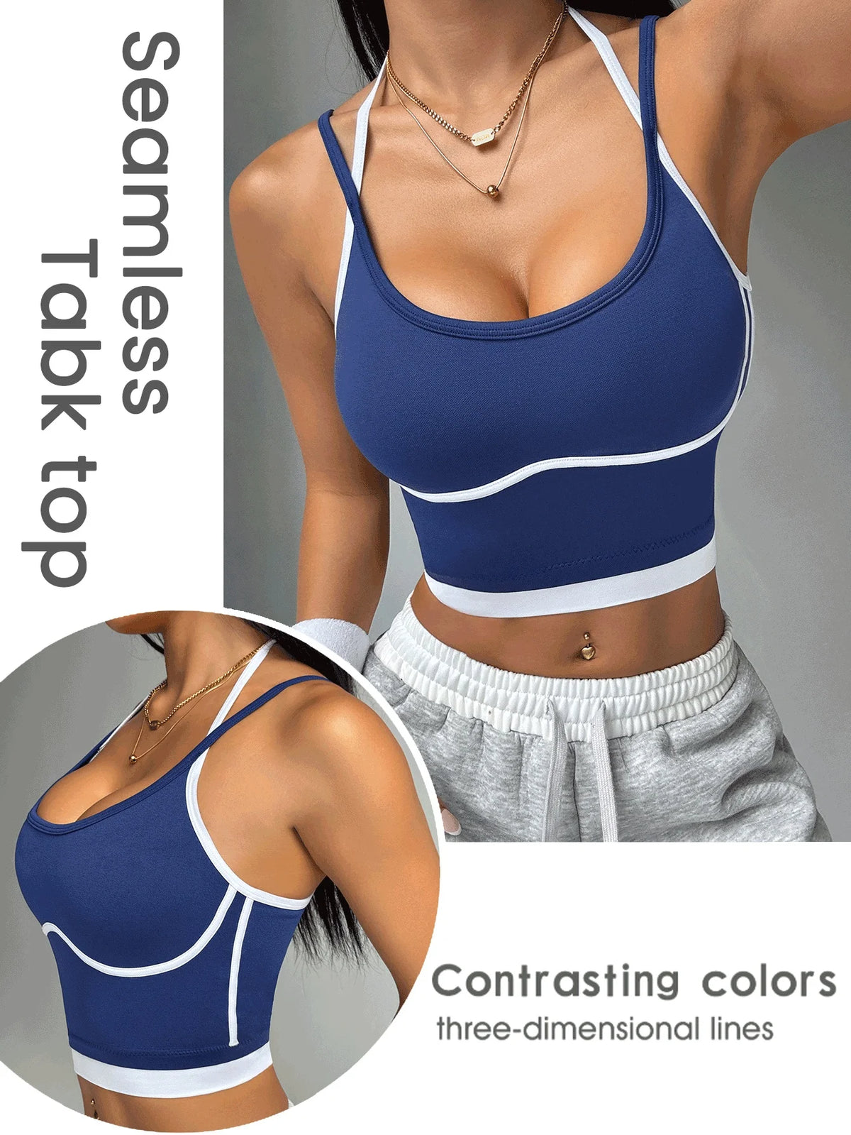 Women's Contrast-Trim Sports Bra