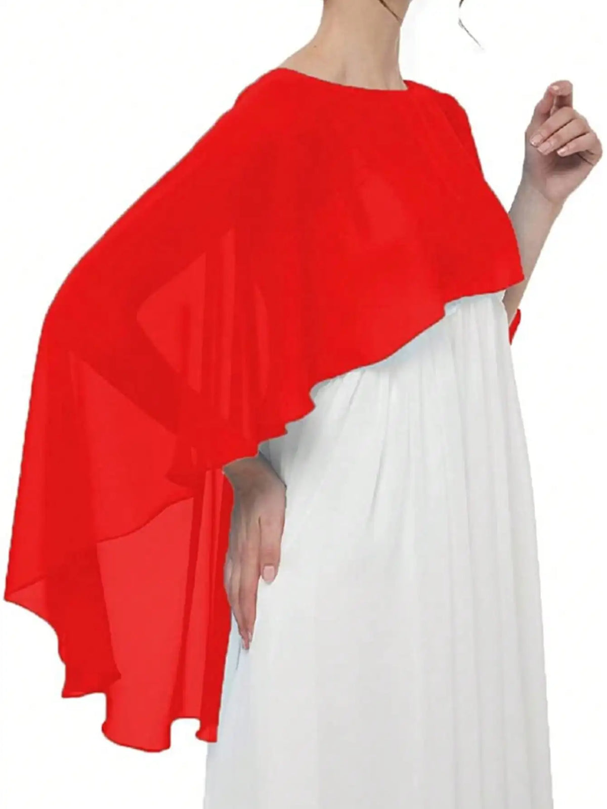 Sheer Flowing Drape Cape for Layering over Outfits