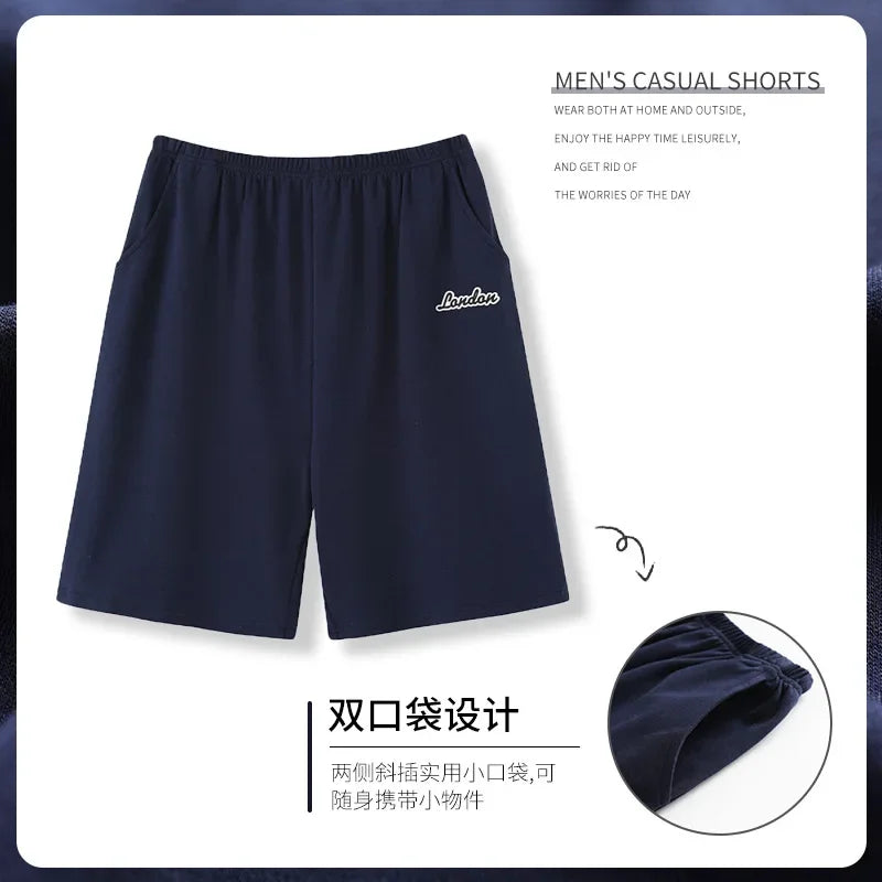 Men's Solid Elastic Waist Pocket Lounge Sleep Shorts with Style Options