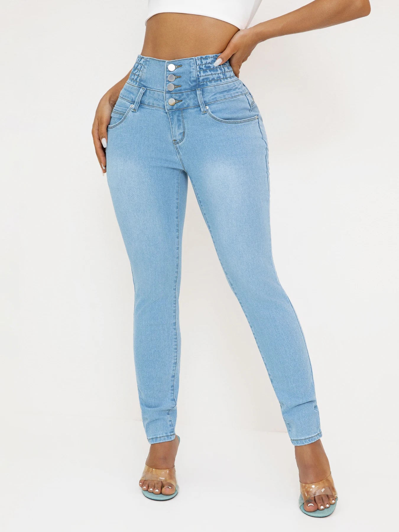 Women's Blue Skinny Fit Denim Jeans For Everyday Outfits