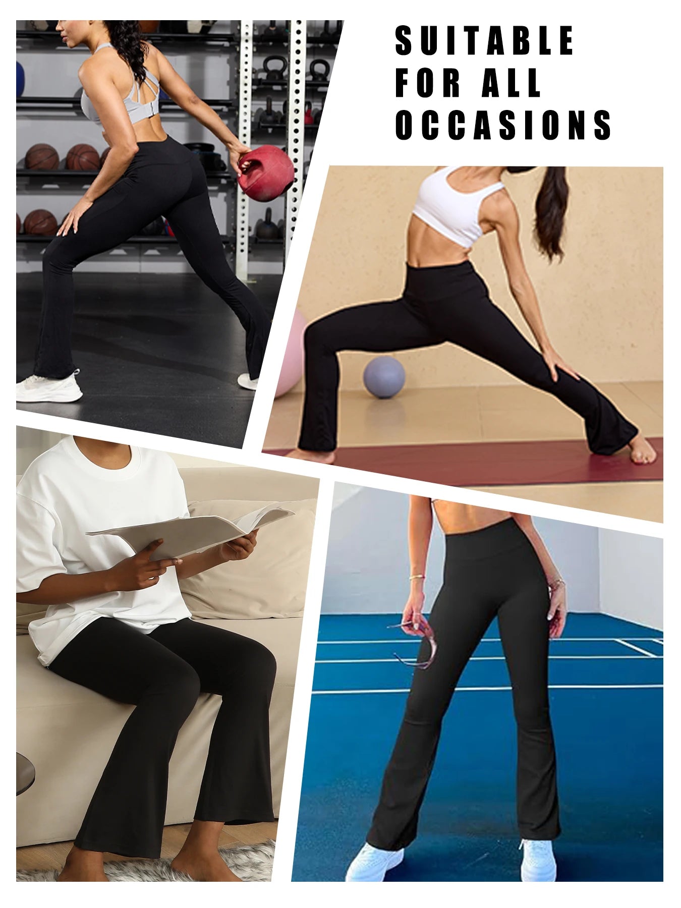 Women's High Waist Flared Leggings For Workout Outfits