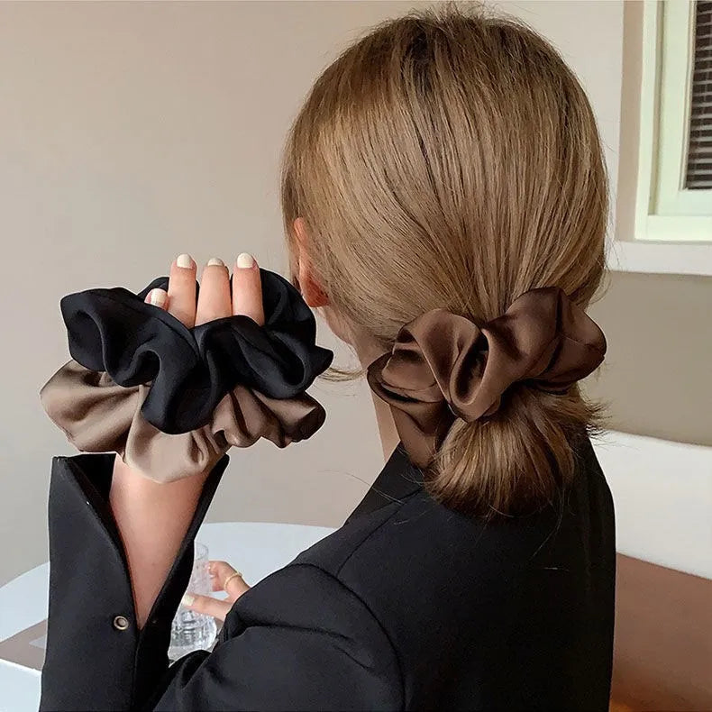 Fabric Scrunchie Elastic Hair Band for Ponytail and Bun Styling