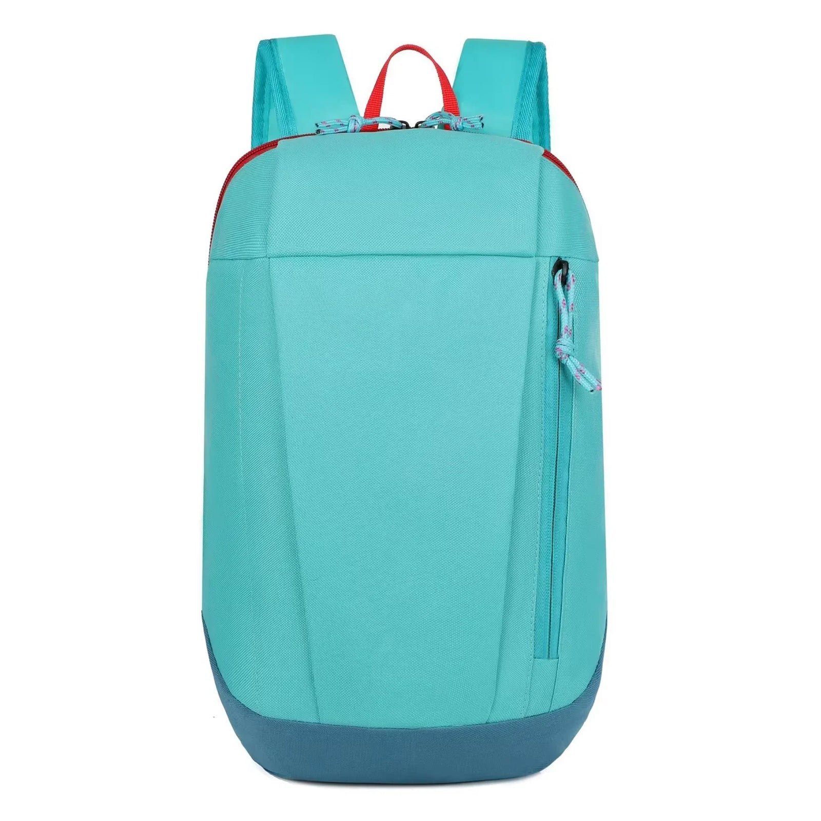 Compact Plain Backpack with Front Zipper Pocket and Twin Shoulder Straps
