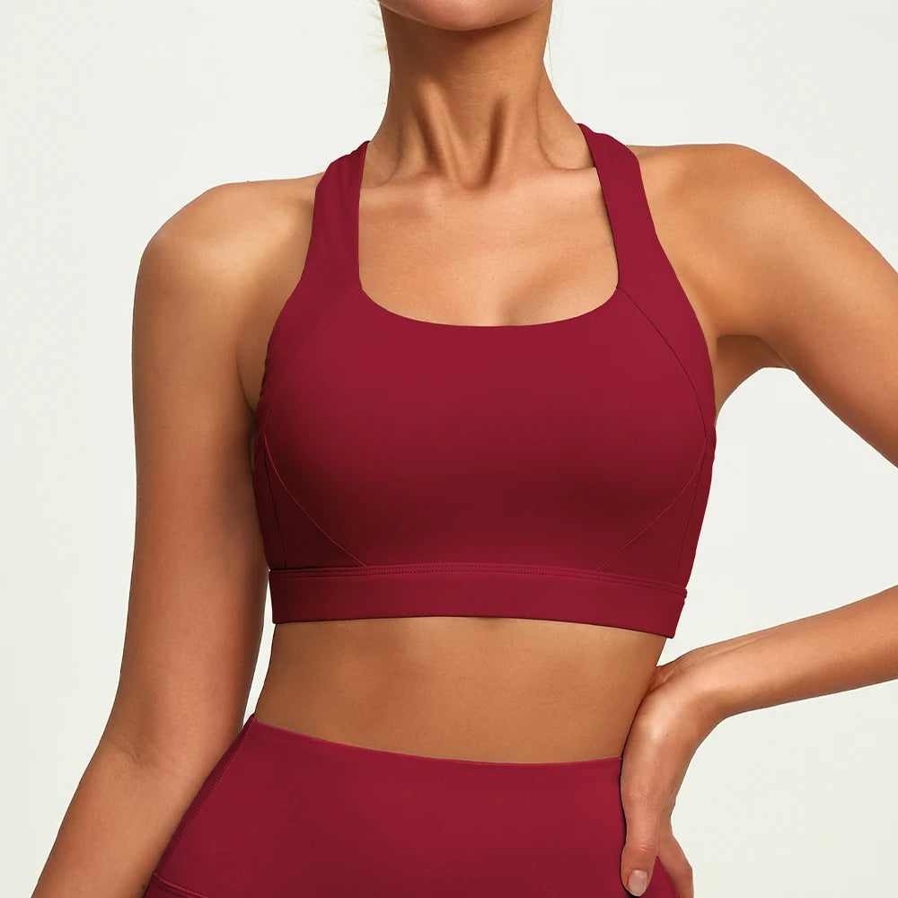 Women's Cross Back Strappy Sports Sports Bra For Workout Outfits