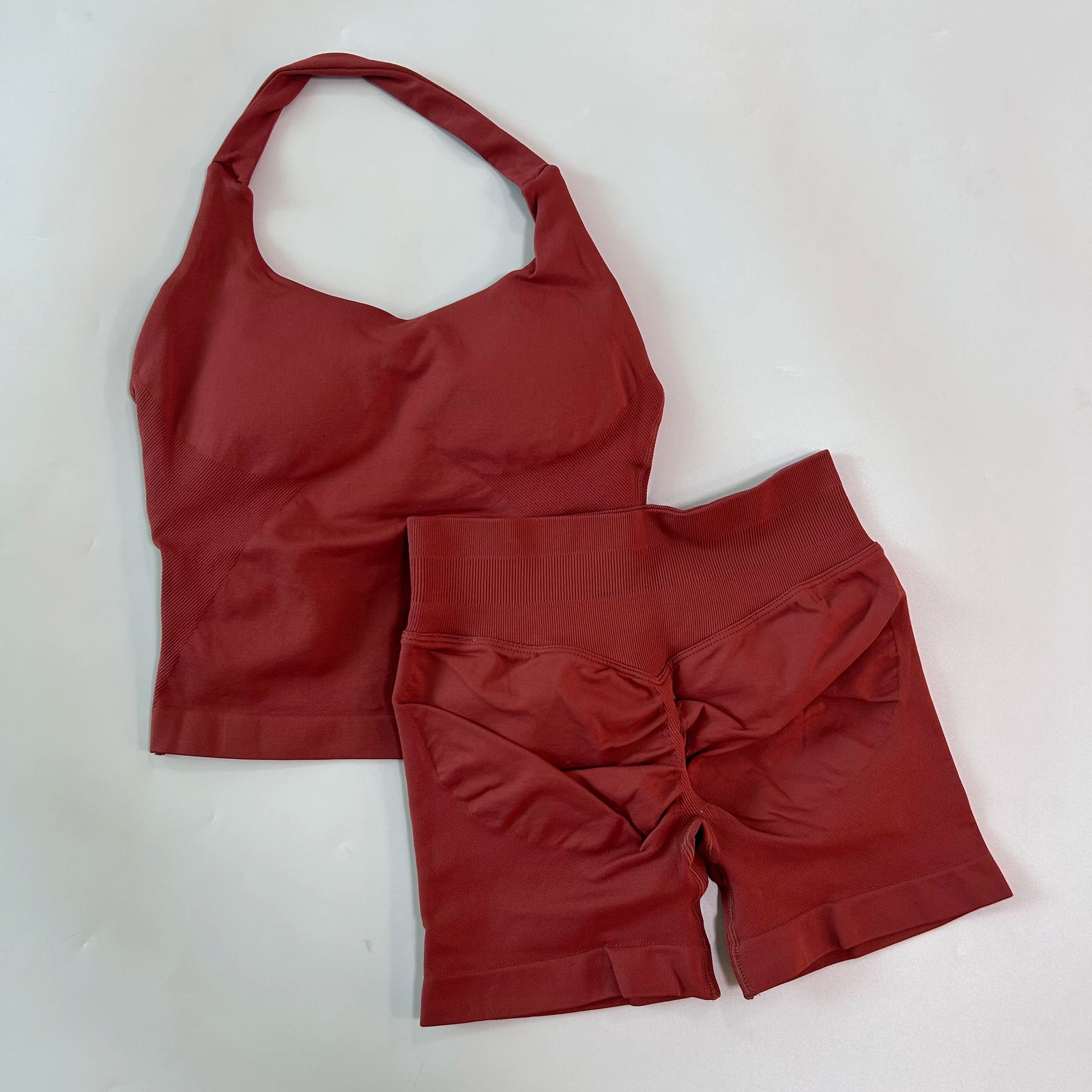 Women's Halter Tank And Shorts Yoga Set For Workout Outfits