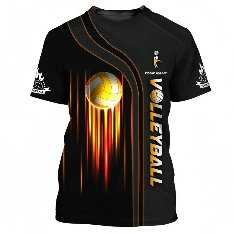 Volleyball Graphic Short Sleeve T-shirt For Sports Outfits
