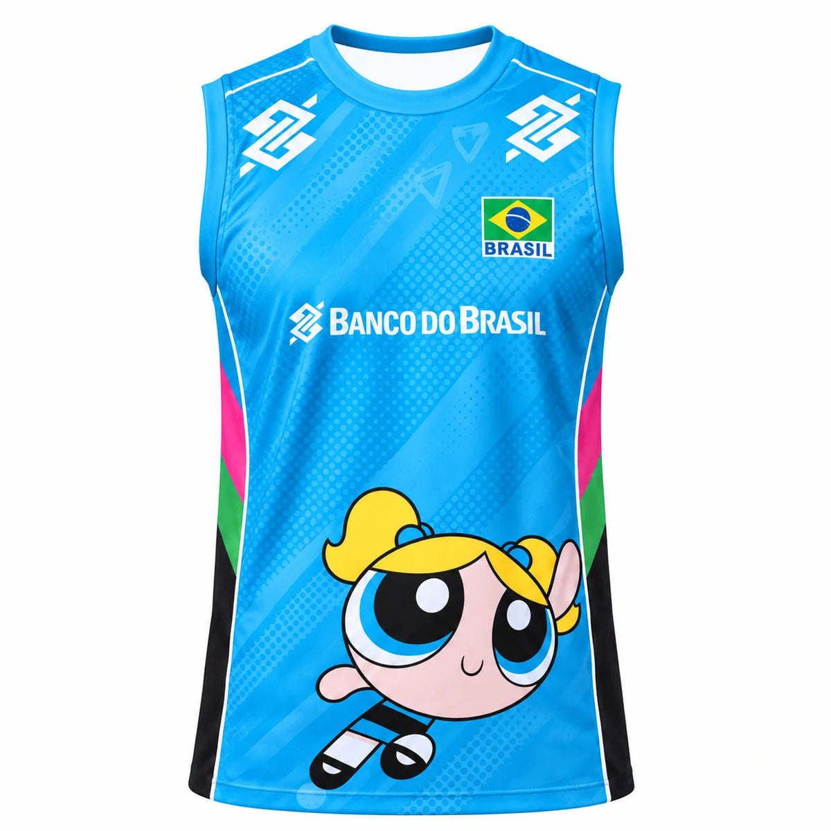 Brazil Cartoon Volleyball Sleeveless Tank Top For Sports Outfits