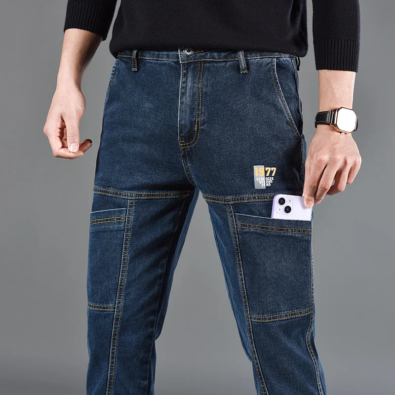 Men's Straight Leg Denim Jeans for Casual Everyday Wear