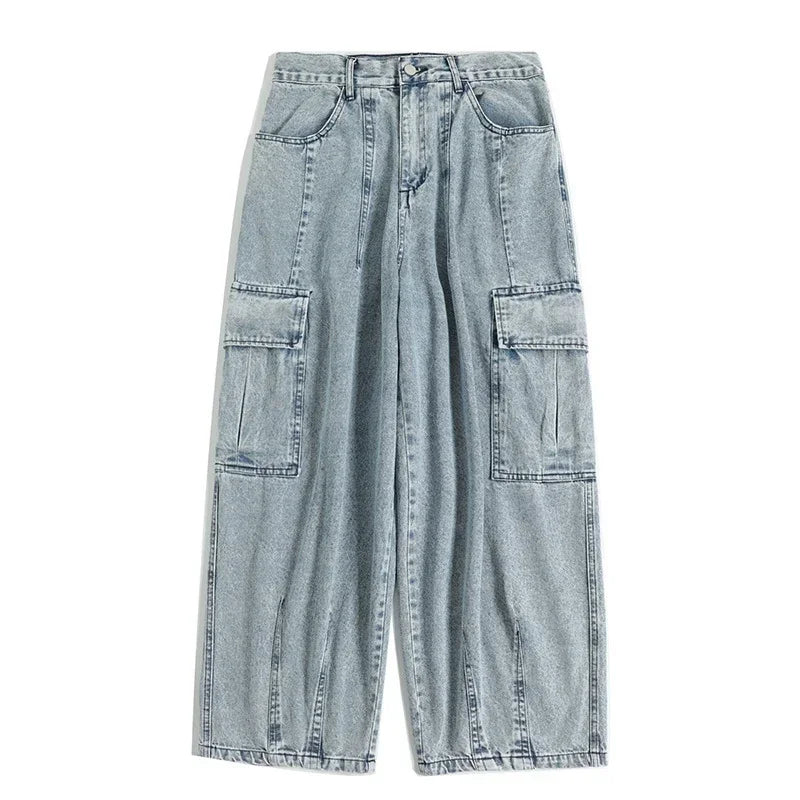 Men's Wide Leg Denim Jeans for Casual Everyday Wear