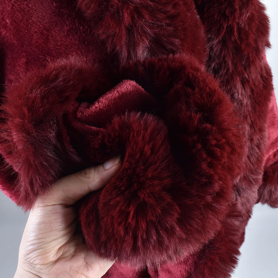 Plush Open Front Drape Cape for Layering over Outfits