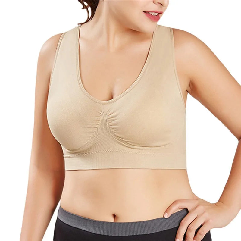 Women's Scoop Neck Wide Strap Sports Bra