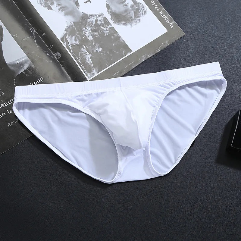 Men's Swimsuit Bottoms in Striped Low-Rise Swim Brief Style for Beach and Pool Wear