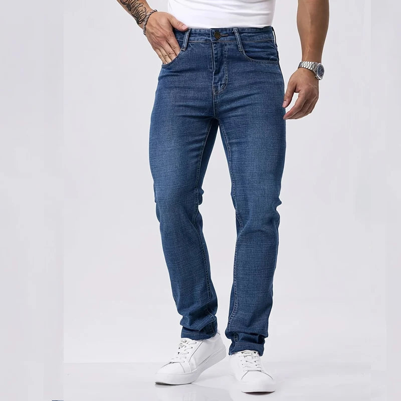 Men's Straight Leg Denim Jeans for Casual Everyday Wear