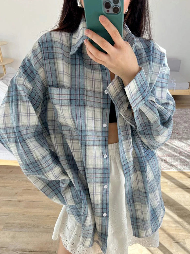 Women's Checked Long Sleeve Shirt
