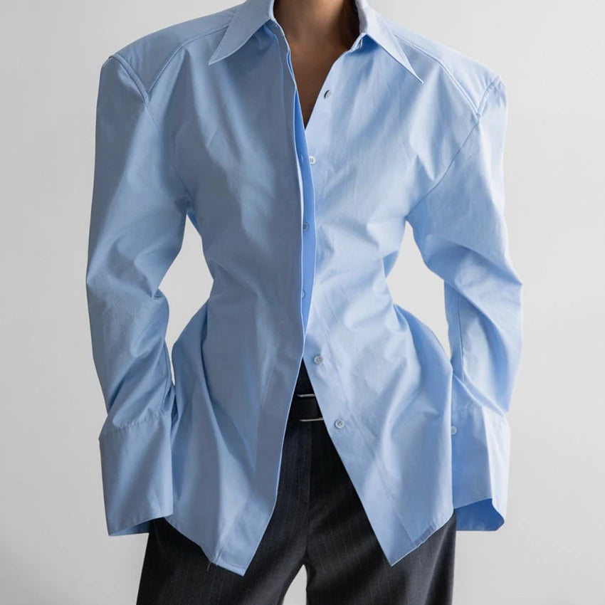Women's Collared Long Sleeve Shirt