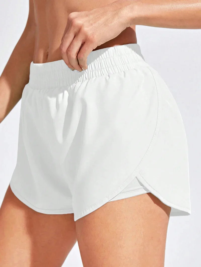 Women's Elastic-Waist Running Shorts