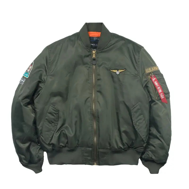 Men's Bomber Jacket Casual Fall Winter Military Jacket and Coats Outwear