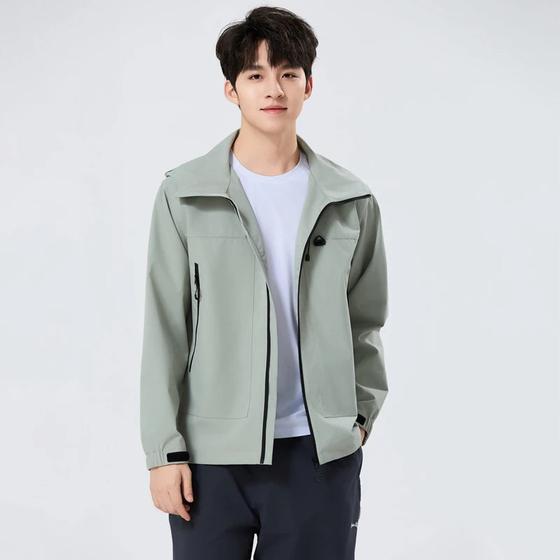 Unisex Waterproof Oil-Resistant Hiking Jacket for Camping