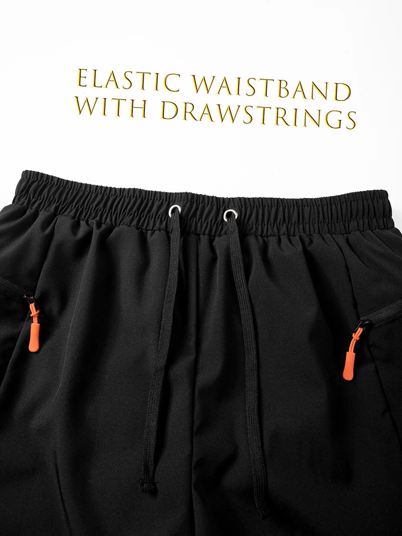 Men's Swim Shorts with Zipper Pockets and Mesh Liner for Beach and Pool Wear