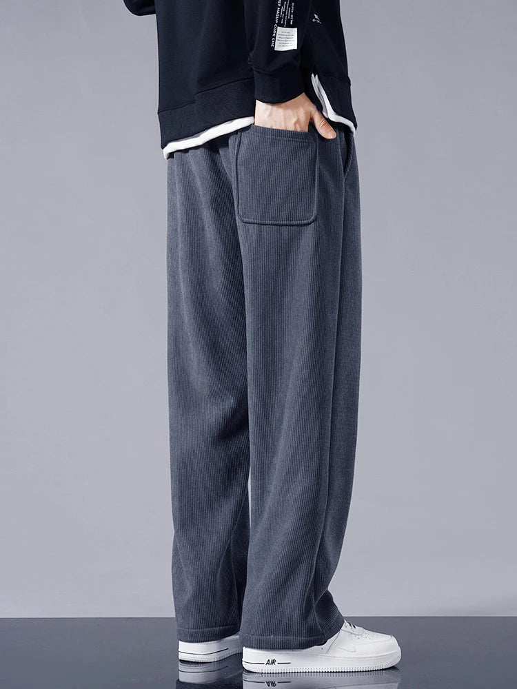 Men's Drawstring Waist Loose Fit Casual Pants For Everyday Wear