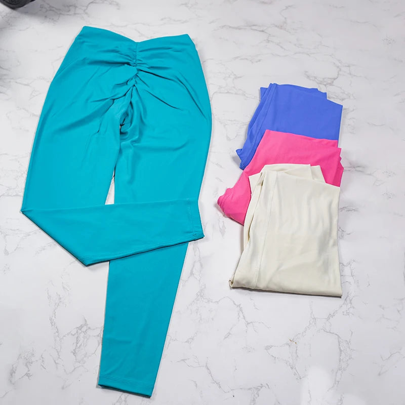Women's V Back Full Length Leggings For Workout Outfits