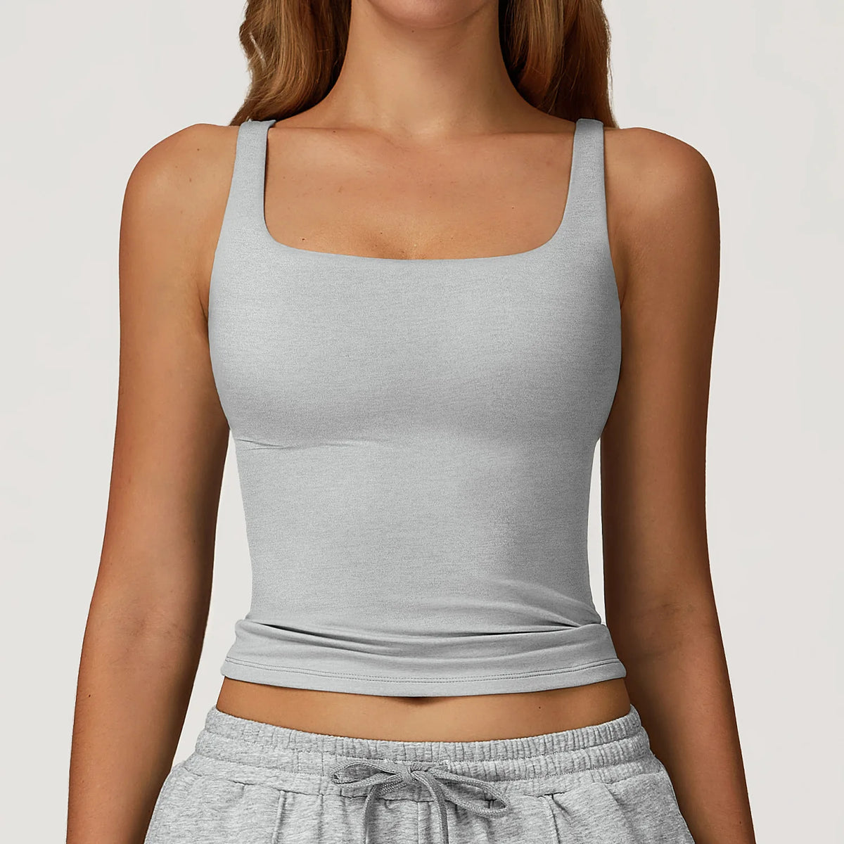 Women's Square Neck Fitted Tank Top