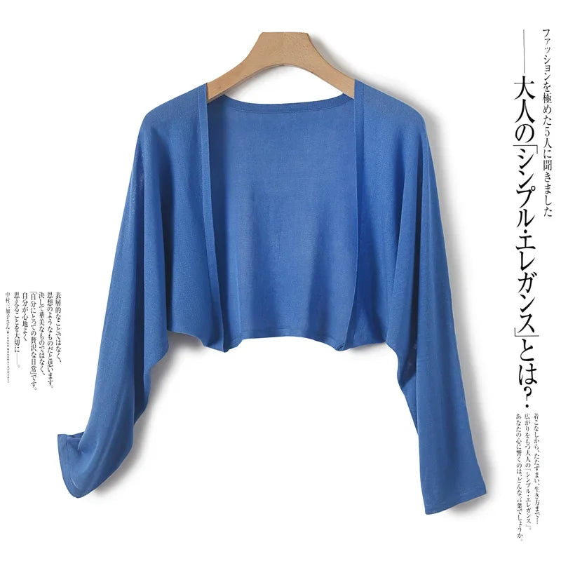 Cropped Open Front Knit Cardigan for Layering over Outfits