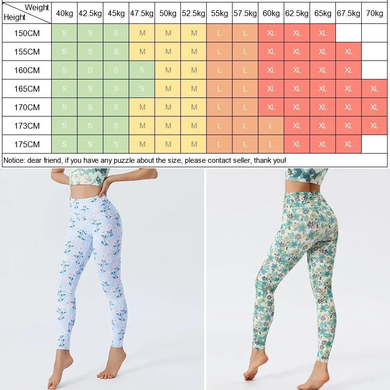 Women's Printed High-Waist Workout Leggings