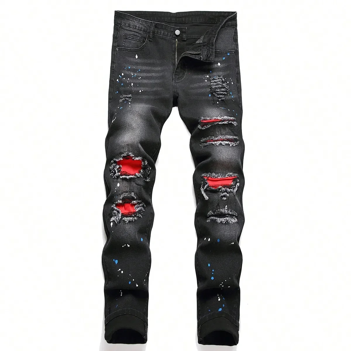 Men's Distressed Slim Fit Denim Jeans for Casual Everyday Wear