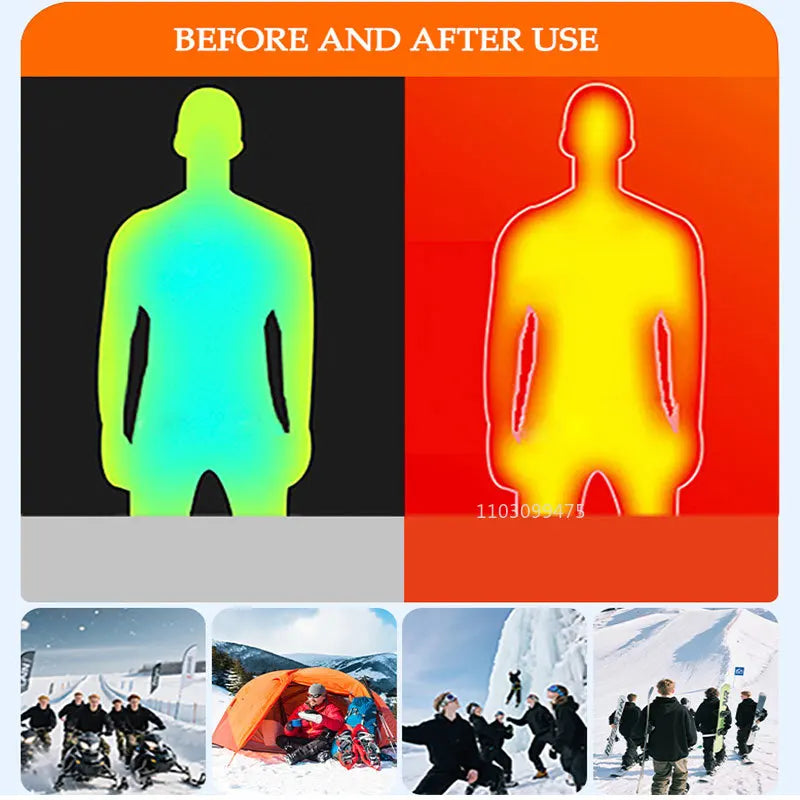 USB Heated Full Zip Long Sleeve Hooded Outdoor Sweatshirt