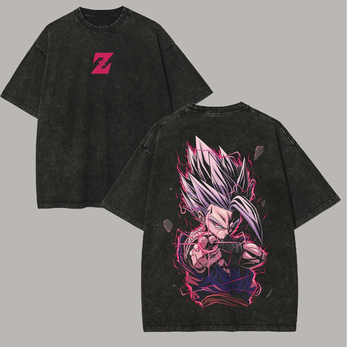 Dragon Ball Master Roshi Kame Sennin Vintage Washed Oversized T-Shirt Cotton Tee