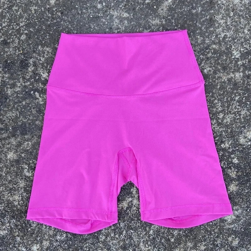 Women's High Waist Nylon Blend Biker Shorts for Yoga and Training