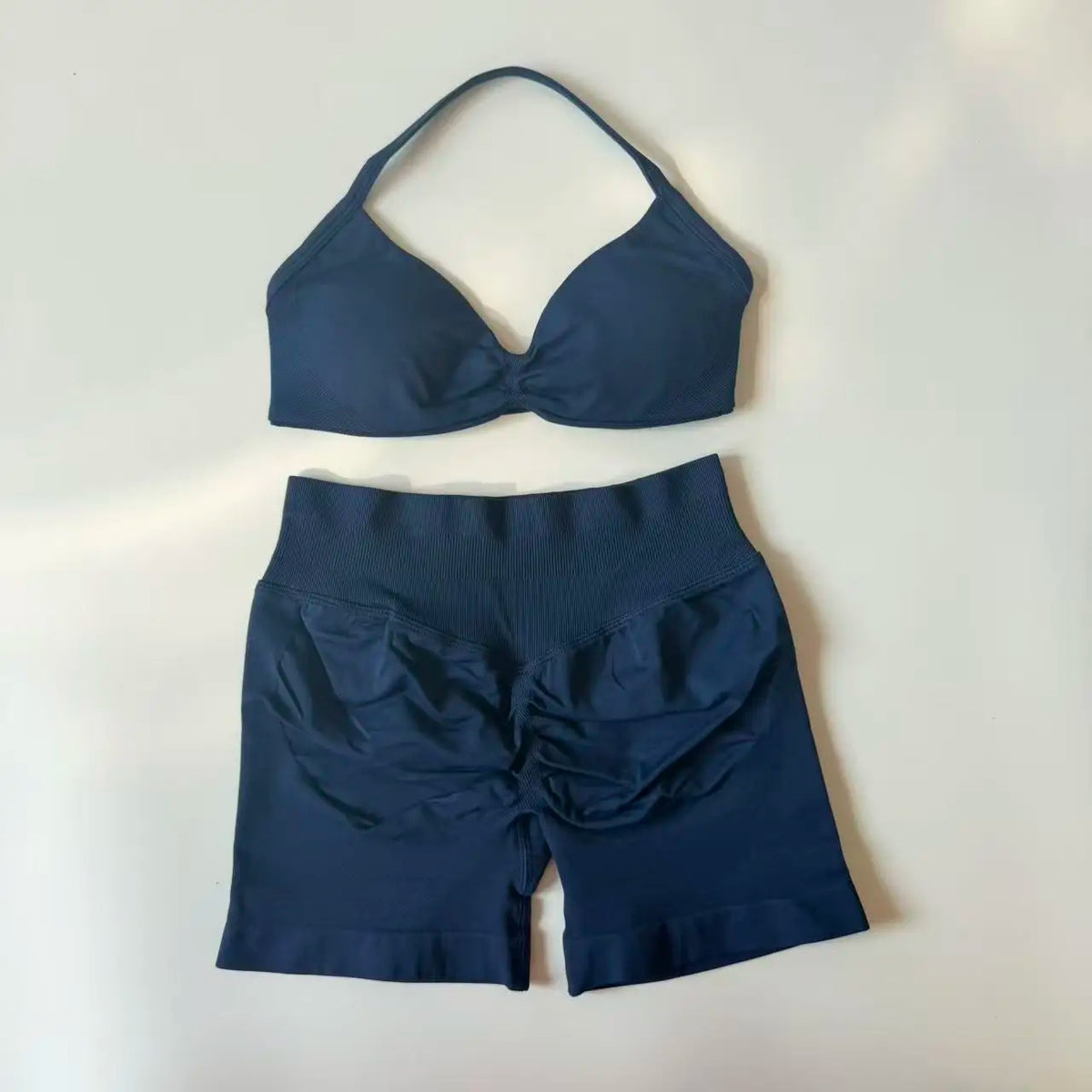 Women's Strappy Bra And Shorts Yoga Set For Workout Outfits