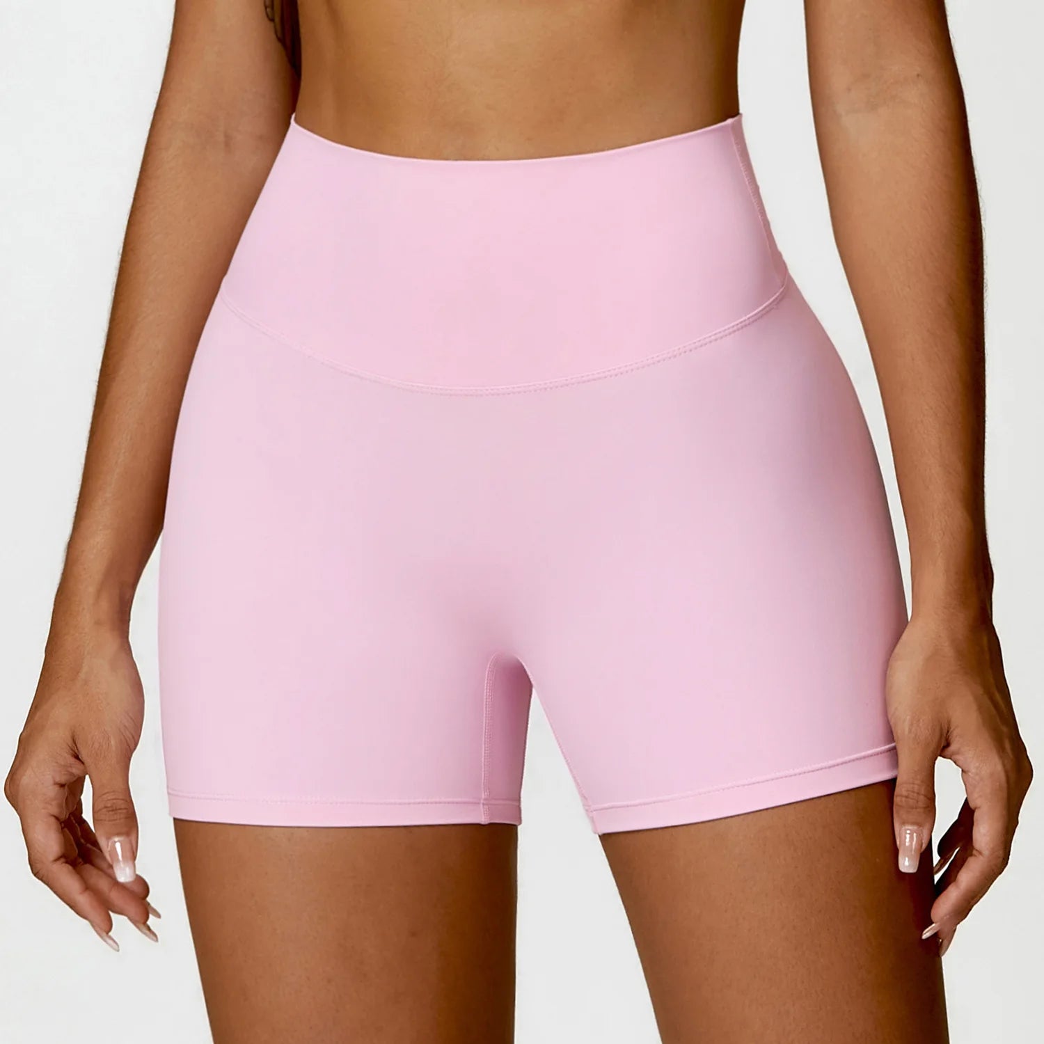 Women's Ruched Back High Waist Nylon Blend Shorts for Yoga
