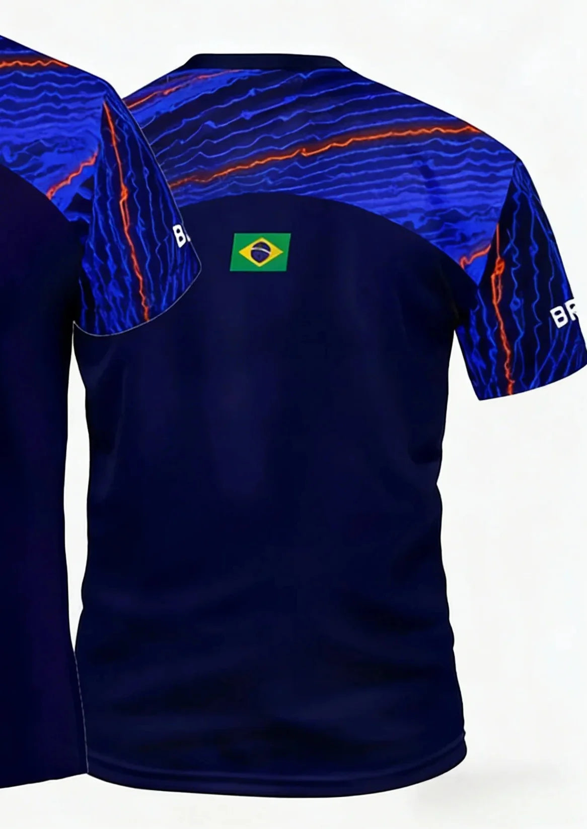 Brazil Volleyball Graphic Short Sleeve Jersey For Sports Outfits