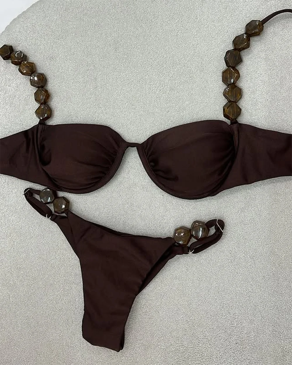 Beaded Triangle Bikini