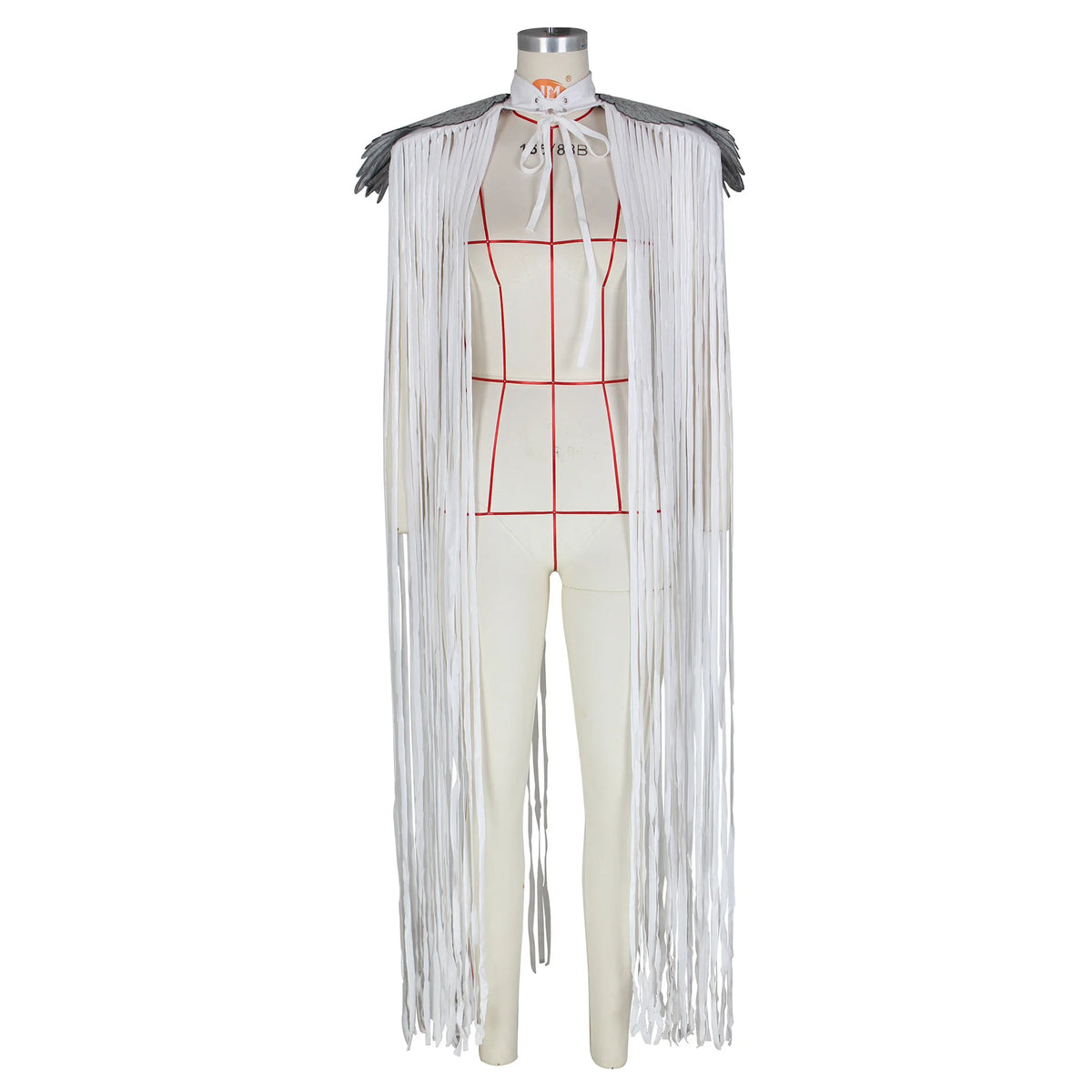 Metallic Wing Fringe Cape for Stage and Costume Layering