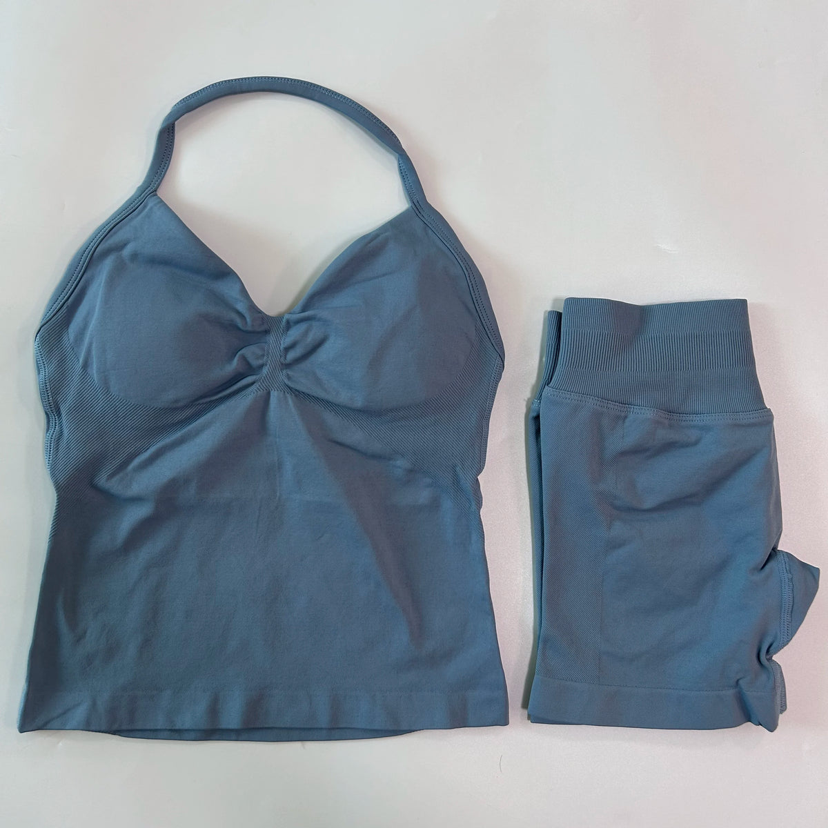 Women's Halter Tank And Shorts Yoga Set For Workout Outfits