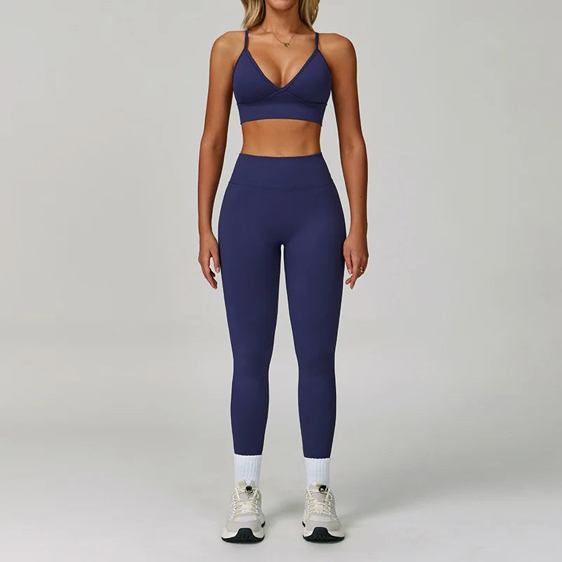 Women's Bra And Leggings Yoga Set For Workout Outfits