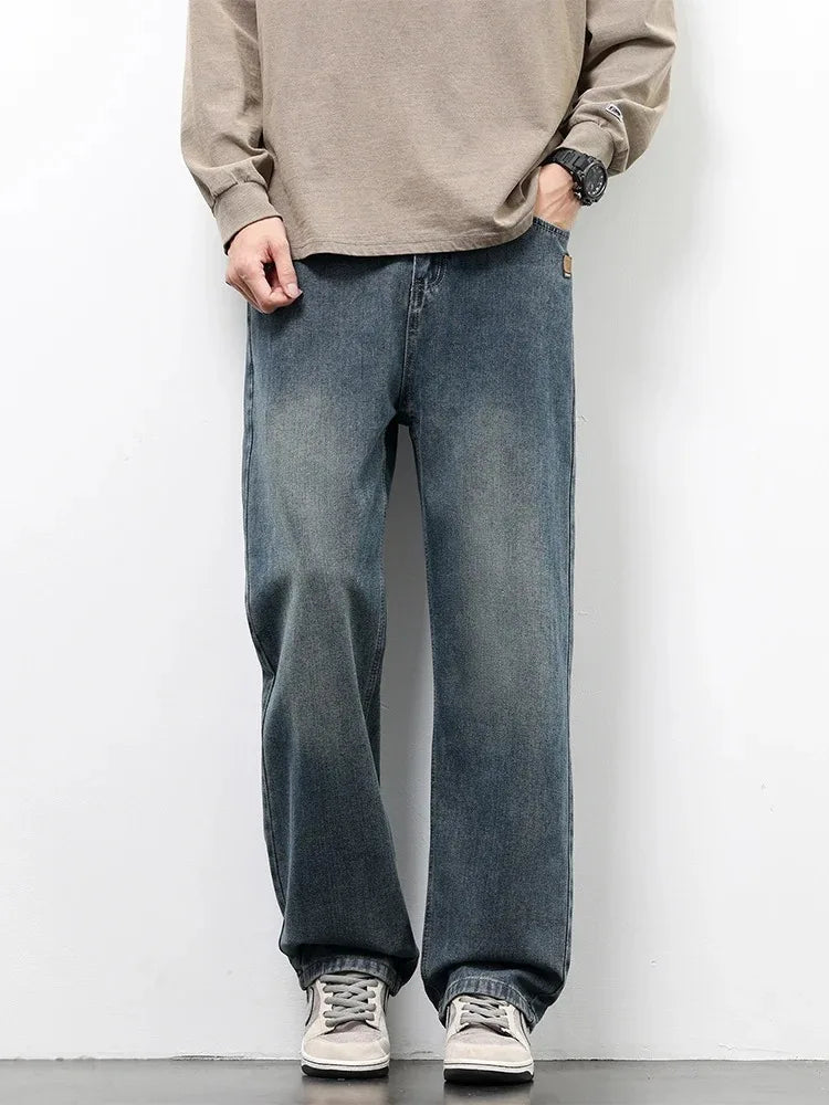 Men's Wide Leg Denim Jeans for Casual Everyday Wear
