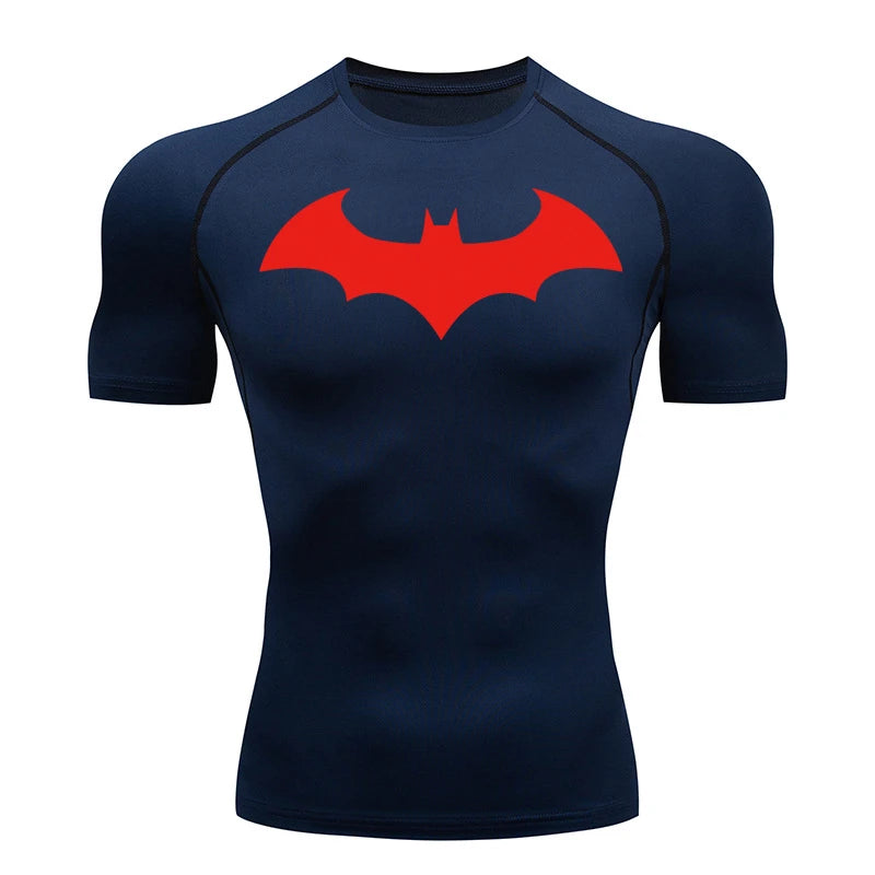 Fitted Crew Neck Short Sleeve Compression T Shirt