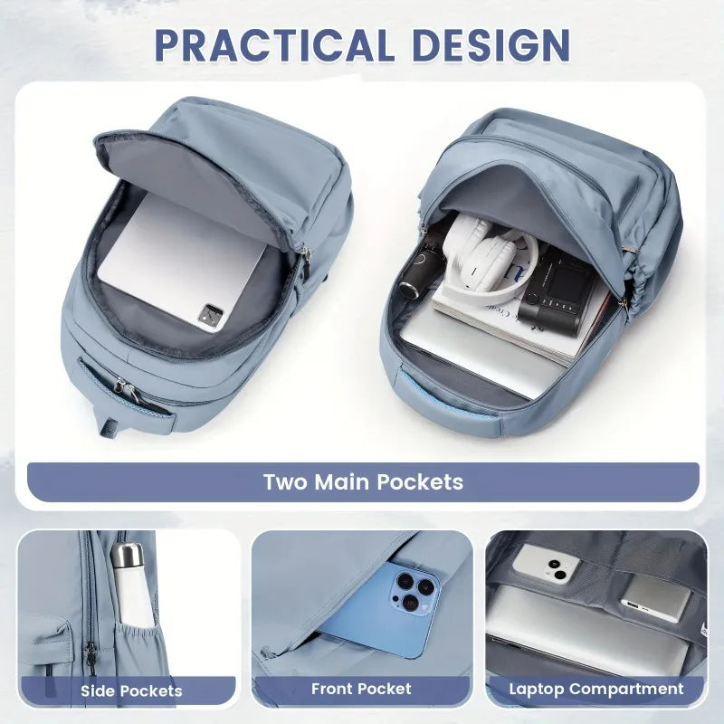 Student Backpack with Multiple Compartments and Front Pocket for Daily Carry